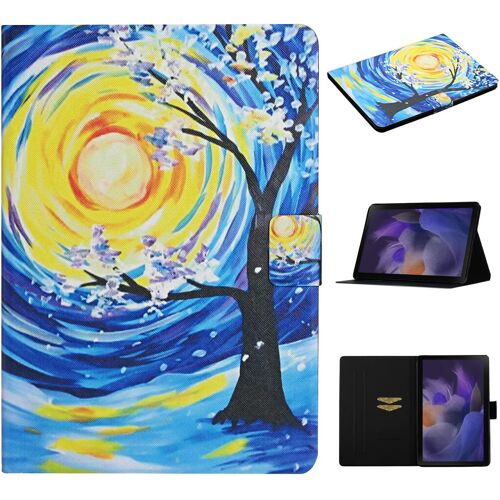 Kal-Coque Pour Samsung Galaxy Tab A8 10,5 2022/2021 (Sm-X200/Sm-X205/Sm-X207) Étui De Protection Case Tablette Housse Smart Cover Avec Réveil/Veille Auto Pour Samsung Galaxy Tab A8 2022/2021, Ciel Ét
