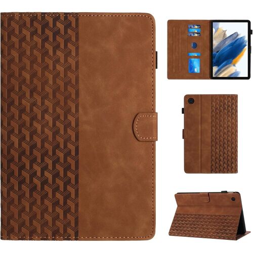 KAL-Coque Pour Samsung Galaxy Tab A8 10,5 Pouces 2022 2021 Sm-X200/ X205/ X207 Housse De Protection Étui À Rabat Avec Veille/Réveil Automatique Coque Tablette Galaxy Tab A8 2021 2022, Marron