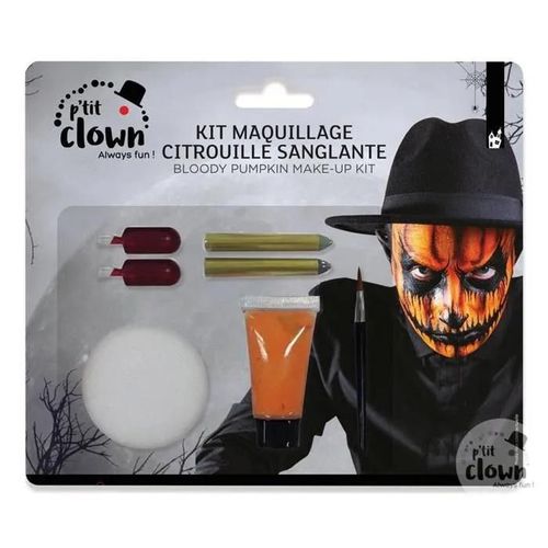 Kit Maquillage De Citrouille - Ptit Clown - Re22873 - Enfant - Intérieur - Noir