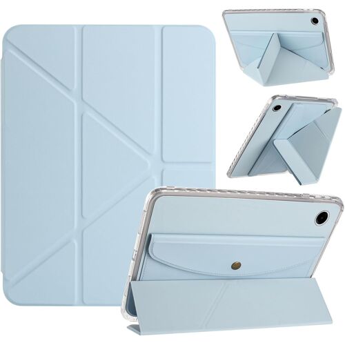 Kal-Coque Pour Samsung Galaxy Tab A9+ 11 Pouces 2023, Plusieurs Angles Rabat Pliable Étui Avec Portefeuille Arrière Housse Pour Galaxy Tab A9 Plus - Bleu