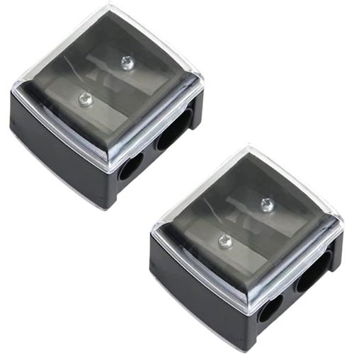 Kal-2 Stück Taille Crayon Maquillage, À Double Trou, Accessoires De Maquillage Et Outils, Trous Maquillage,Manuel Avec Spatule De Nettoyage,Pour Crayon À Sourcils,Avec Reservoir,Gomme Et Gaucher 