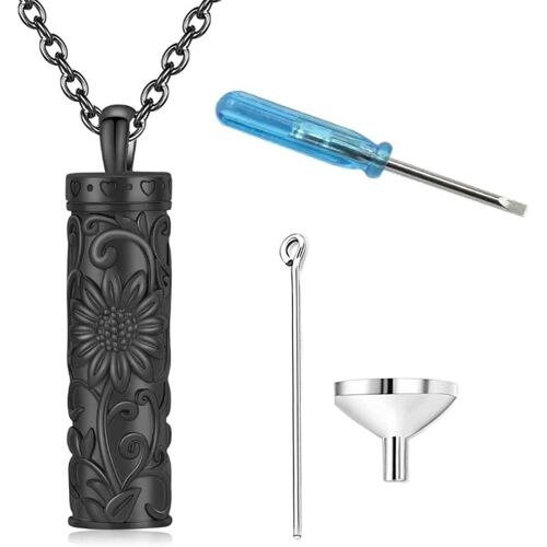 Kal-Collier Urne Funéraire Pour Homme,Urne Pour Chien,Collier Crémation Urne Cendres,Pour Les Femmes Hommes Flacon Crémation Cendres Pendentif Bien-Aimé Bijoux Mémorial