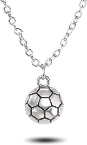 Kal-Sprots Necklace Football Pendants For Men Soccer Necklace Hip-Hop Jewelry Sport Fan Jewelry