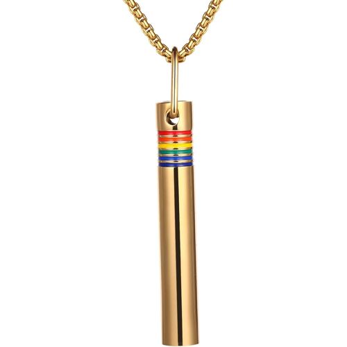 KAL-Collier Fierté Méditation Respiration : Pendentif Sifflet Silencieux De Décompression Anxiété Anxiolytique Pour Homme Et Femme En Acier Inoxydable Hypoallergénique Pour Soulagement Quotidien