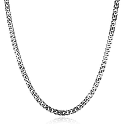 Kal-Collier Pour Homme Chaîne À Maillons Circulaires. Pendentif Pour Homme En Acier Plaqué En Or Ou En Argent Idéal Comme Cadeau... Bijoux