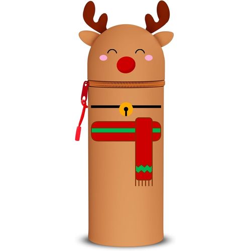 Trousse Ecole 2 En 1 En Silicone Souple Kawaii, Porte-Plume, Fermeture Eclair En Silicone, Pochette De Stylo, Crayons, Étui Pour Fournitures Scolaires De Grande Capacité (Élan)[Z745]