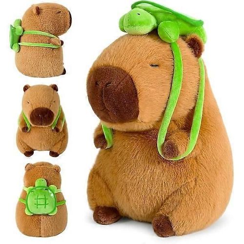 Peluches Capybara, Peluche Capybara mignonne, Peluche Capybara simulée avec oreiller tortue, Poupées en peluche Capybara mignonnes, Peluche