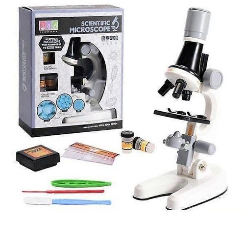 Microscope Zoom pour enfants, laboratoire de biologie, LED 1200x, kit d'expérimentation scientifique pour l'école, jouets éducatifs scientifiques