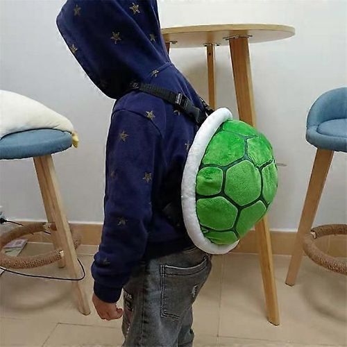 Sac à dos tortue verte pour enfants MH-30 cm, carapace de tortue en peluche pour