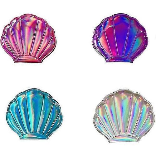 Miroir Coquillage 4 Couleurs, Miroir De Maquillage Grossissant Double Face, Miroir Compact Pour Filles - Miroir De Maquillage Pour Filles 