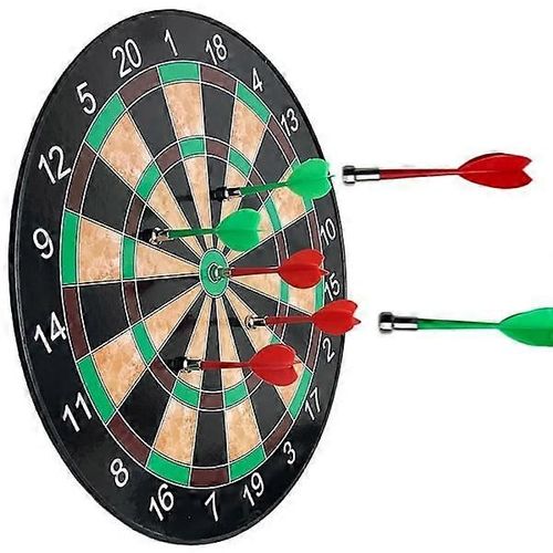Cible De Fléchettes Magnétique De 17 Pouces Avec 6 Fléchettes Magnétiques En 2 Couleurs Pour Enfants Et Adultes