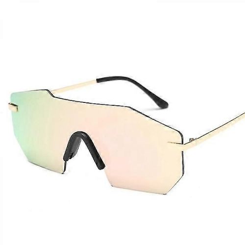 Lunettes de soleil surdimensionnées à verres miroir sans monture pour femmes et hommes xq-sg240