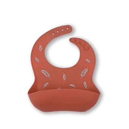 Bavoir En Silicone Pour Enfant, Poche À Salive Stéréoscopique 3d, Motif Plume