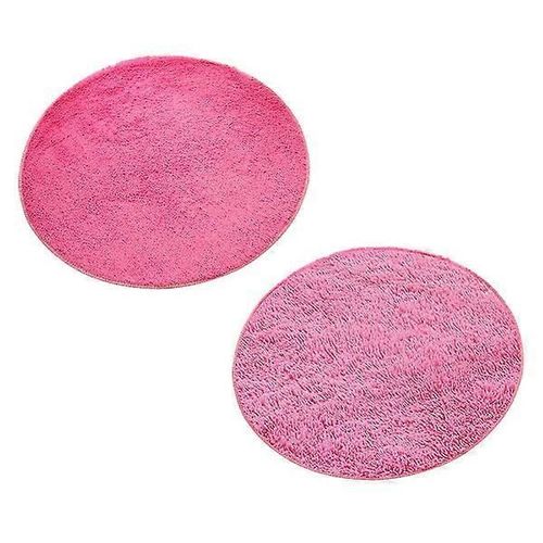Lot De 2 Tapis De Sol Ronds En Laine Et Soie Pour Salon, Chambre À Coucher, Chevet, Chaise D'ordinateur, Yoga