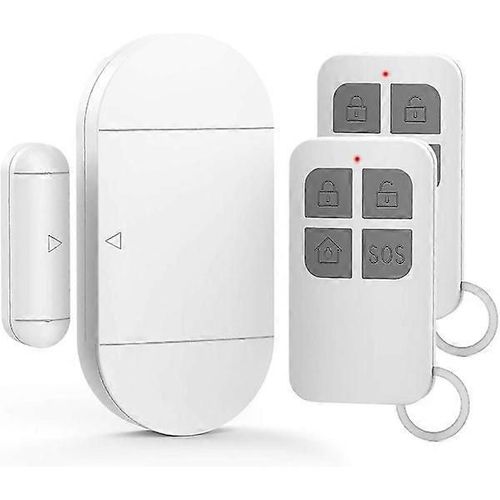 Alarme de porte et de fenêtre, alarme avec sirène 130 dB, 2 télécommandes