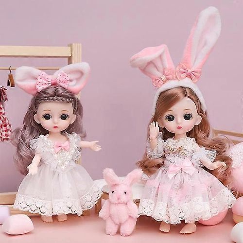 Poupée Barbie Princesse Trompette Mobile 16 cm, 2 Pièces, 13 Articulations, Jouet pour Enfants
