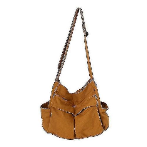 Grand sac à bandoulière incliné en toile denim pour enfants