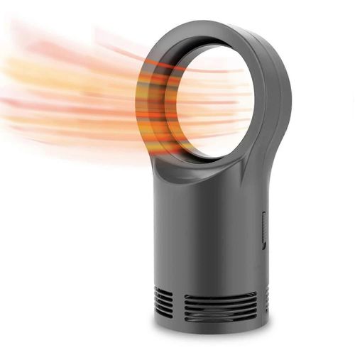 Mini radiateur soufflant en céramique à économie d'énergie avec chauffage rapide en 3 secondes, protection anti-basculement et anti-surchauffe, pour salle de bain, bureau et salon (noir)