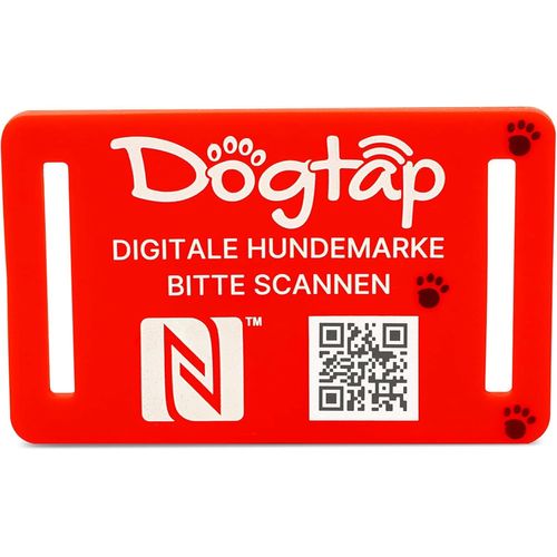 Yts-Light Big Médaille Numérique Pour Chiens De Taille Moyenne À Grande Avec Puce Nfc Et Code Qr Pour Coordonnées Et Lettre Enfichable, En Silicone, Étanche, Flexible, 67 X 40 Mm