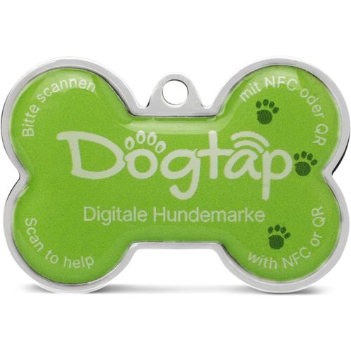 Yts-Médaille Numérique Solide Pour Chien Avec Puce Nfc Et Code Qr Pour Les Coordonnées Et Les Lettres Enfichables En Pvc, Métal, Étanche, Robuste, 41,6 X 28,5 X 4,6 Mm