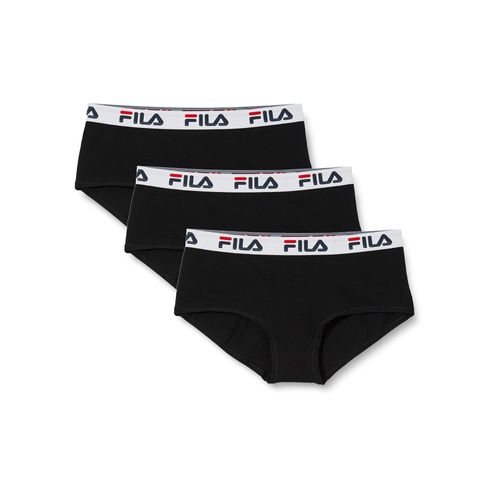 Lot De 3 Shortys Fila En Coton Pour Femme De Fila : Noir Blanc Et Gris / S
