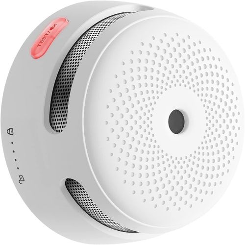 JGD-Détecteur de Fumée Wi-FI Compatible avec l¿Appli Home Security, Station de Base SBS50 Requise, Mini-Détecteur de Fumée Interconnecté sans Fil Conforme à EN14604, XS01-M, Lot de 1