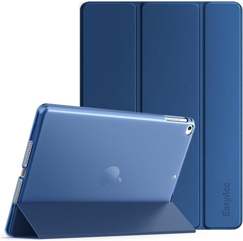 ELVORIX-Coque Compatible iPad 9,7 Pouces iPad 6ème/5ème/iPad Air 1/2, Ultra Fin Étui de Protection Translucide Mat avec Fonction réveil/Sommeil Automatique,Bleu