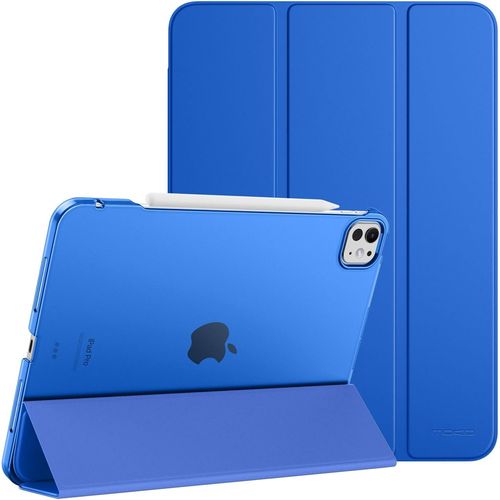 Kal-Coque Pour Ipad Pro 13 Pouces M4 2024 (7e Gén), Étui Ultra-Mince Avec Coque Arrière En Pc Dur Translucide Pour Ipad Pro 2024 Modèle (A2925/ A2926/A3007), Supporte Apple Pencil Pro, Bleu Klein