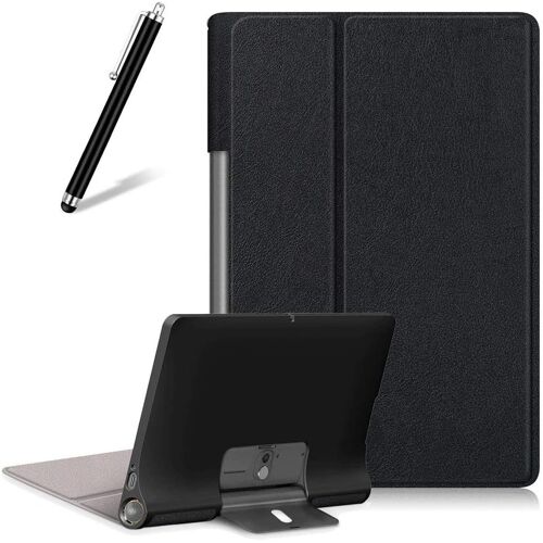 Coque Pour Lenovo Yoga Smart Tab/Yoga Tab 5 Yt-X705F 10.1,Étui Cuir À Rabat Mince Léger Avec Support Pliable,Réglable Multi-Angle Béquille Slim Folio Flip Tablette Housse,Noir[COQ9126159]