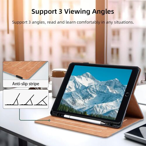 Coque Compatible Avec Samsung Galaxy Tab S8 Plus 2022/Tab S7 Fe 2021/Tab S7 Plus 2020 12.4 Pouces Étui Housse En Cuir Pu Avec Fonction Réveil/Sommeil Protection Magnétique Porte -Stylo (Grise)