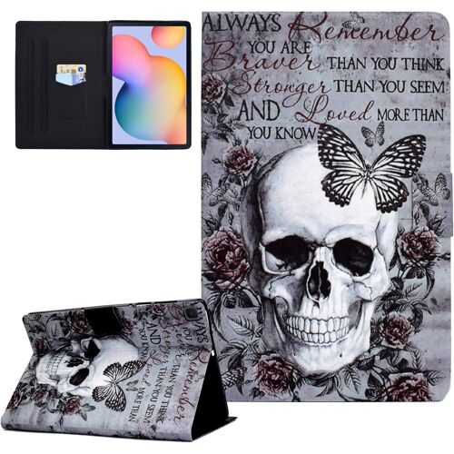 KAL-Coque Pour Samsung Galaxy Tab S6 Lite 10.4"" 2022/2020 (Sm-P613/P619/P610/P615) Housse Étui De Protection Tablette Coque Pour Samsung Galaxy Tab S6 Lite 2022/2020, Crâne