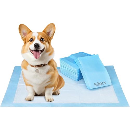 50 Pièces Tapis Chien Jetable,55 X 85cm Tapis De Dressage Pour Animaux De Compagnie,6 Couches Tapis Pipi Chien Très Absorbants,Pour Chiots,Petits Animaux