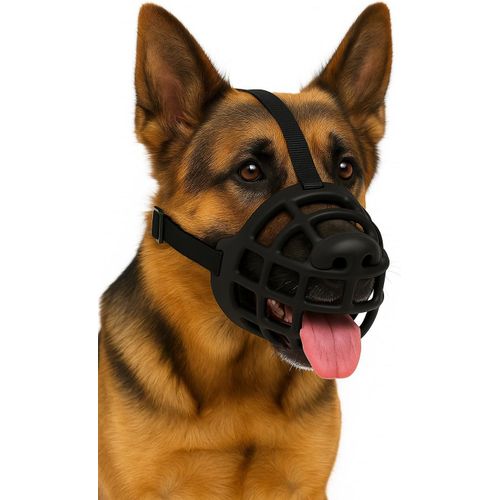 Apt-Museliere Pour Chiens \U2013 Flamingo Muzzle Benzo Noir \U2013 Taille Xxl \U2013 Silicone Souple \U2013 Sangles Réglables \U2013 Sécurité Et Confort