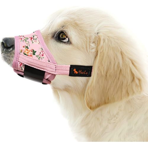 Apt-Museliere Pour Chiens Avec Boucle Ajustable Tissu Doux Muselières Pour Chiens Empêcher De Mordre, Aboyer Et Manger, Rose, Xs