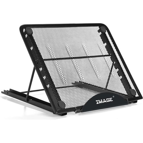 Support De Tablette En Aluminium Pour Ordinateur Portable - Support Multi-Angle Réglable Avec Rembourrage En Caoutchouc - Pour Tablette, Ipad, Macbook A4, Planche À Dessin - 24 X 19 Cm