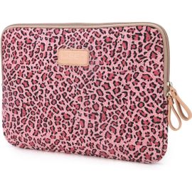 WQS-Housse de Protection pour Ordinateur Portable 12" - Imperméable - en néoprène - pour Ordinateur Portable - pour Acer/ASUS/Dell/Lenovo/HP/Samsung (léopard Rouge)