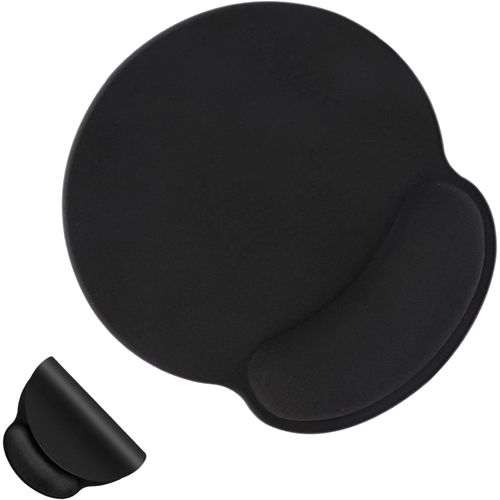 Ergonomic Mouse Pad with Wrist Rest Gel Comfort Memory Foam Mouse Pad for Computer and Laptop,Black