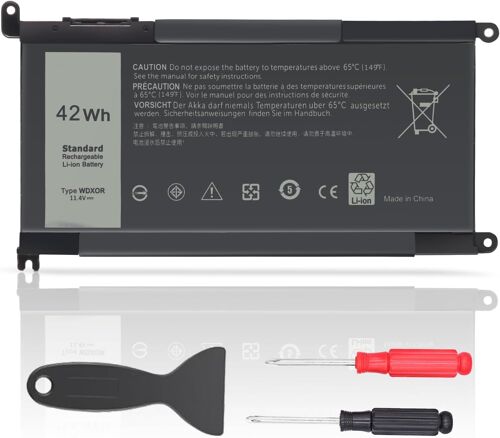Wdxor Wdx0R Batterie Pour Dell Inspiron 15 5565 5567 5568 5570 5575 5578 5579 5580 5582 5583 5584 7560 7569 7570 7572 7573 7579 7580 5368 5378 5379 7368 7378 Latitude 3180 3189 3190 3480 3580 3379