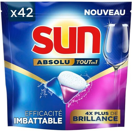 KALANKA-Pastilles Lave-Vaisselle Absolu Tout-en-1 Brillance - 42 capsules - tablettes imbattables sur les taches tenaces - 4x plus d'éclat