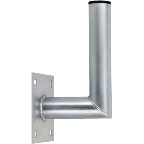 10-15 cm Support mural d'angle en acier galvanisé pour antenne satellite, parabole parabolique Montage mural Distance au mur 100-150 mm Ø 48 mm