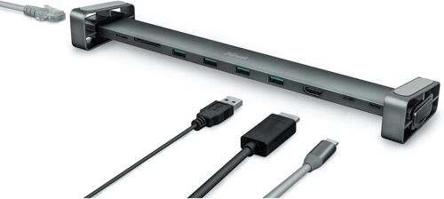 Dalyx Station d'accueil USB-C MULTIPORTS 10-en-1 - Gris
