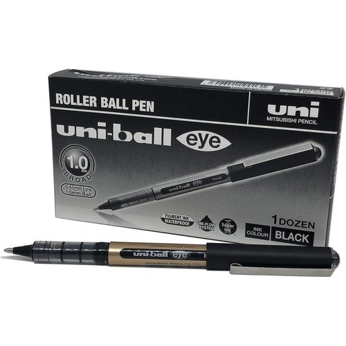 Asfasfq-Uni-Ball Ub-150-10 Eye Lot De 12 Stylos Roller À Pointe Large De 1 Mm Pour Écriture Manuscrite, Dessin, Art, Artisanat Et Coloriage Encre Liquide Uni Super Résistante À La Décoloration Et À L