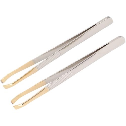 Pince À Épiler Professionnelle En Acier Inoxydable, 2 Pièces Sourcils Épilation Du Visage Pinces À Épiler Outils De Beauté 