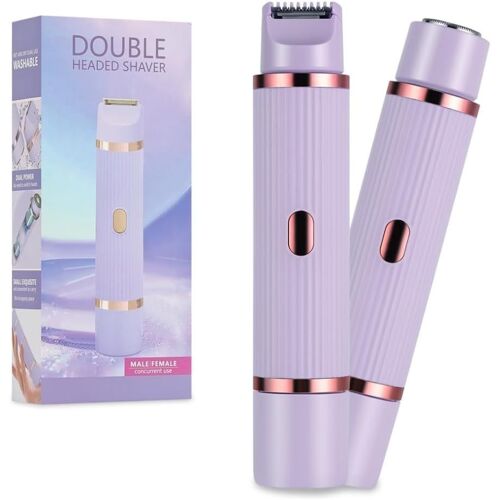 Rasoir Electrique Femme,Comfort 2-In-1 Electric Lady Shaver,Ipx7 Waterproof Rechargeable Wet And Dry Hair Trimmer,Pour L'épilation Du Bikini Des Aisselles Des Jambes Des Bras Et Du Visage,Violet