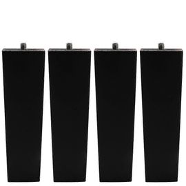 Lot De 4 Pieds Carres En Chene Massif Pour Meubles, Pieds De Canape, Pieds De Table Basse, Pieds De Canape, Pieds De Lit
