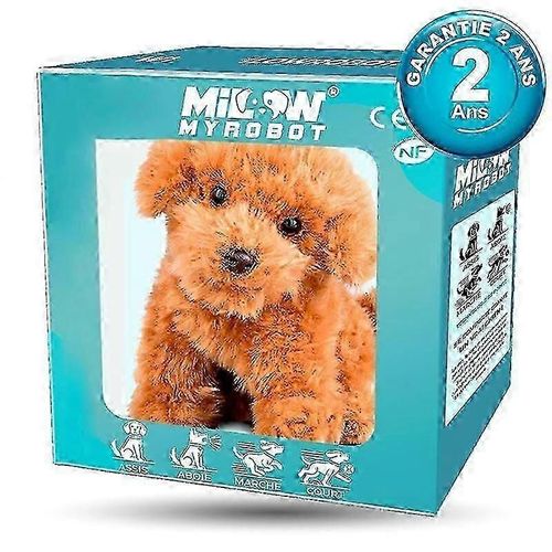 Milow, mon chiot robot realiste, jouet interactif intelligent pour enfants avec mouvements et sons realistes