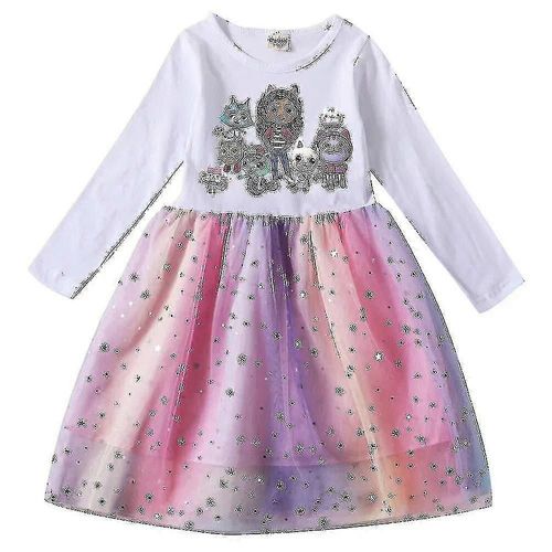 Robes Pour Bebe Fille Gabby Cats, Vetements Pour Maison De Poupee Gabby, Costume De Carnaval, Cosplay, Manches Longues, Robe Decontractee Avec Sac
