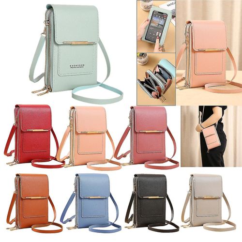 Sac bandouliere antivol en cuir pour femmes et filles, sacs a main, portefeuilles, porte-telephone en cuir avec longue bandouliere, sac bandouliere bloquant les RFID