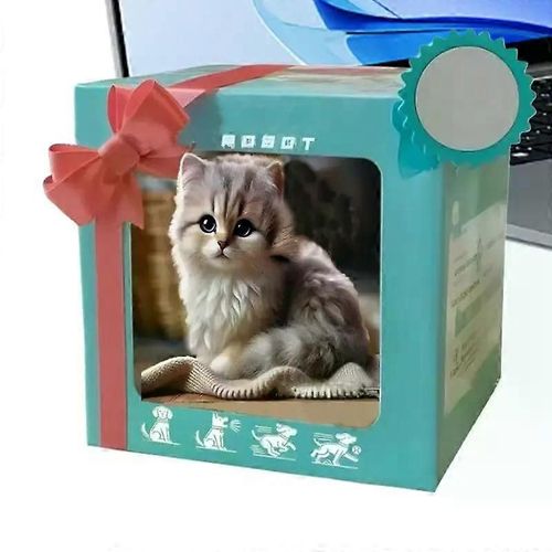 Jouet robotique pour chat, realiste, interactif, emotionnel, pour enfants, filles et personnes agees, pour l'interieur