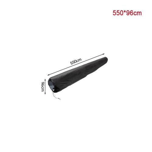 Couverture de protection pour bobine de piscine, imperméable, anti-poussière, pour l'extérieur, bobine de rouleau solaire, couverture solaire, outil de piscine-Noir 550x96cm